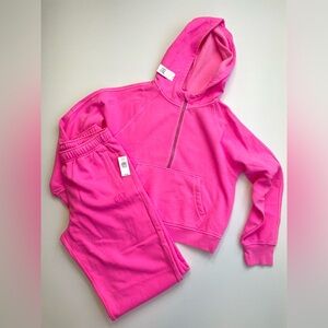 NWT! Gap Kids Hot Pink Hooded Sweatsuit kids SzXXL (14-16)W-Sz:XS
